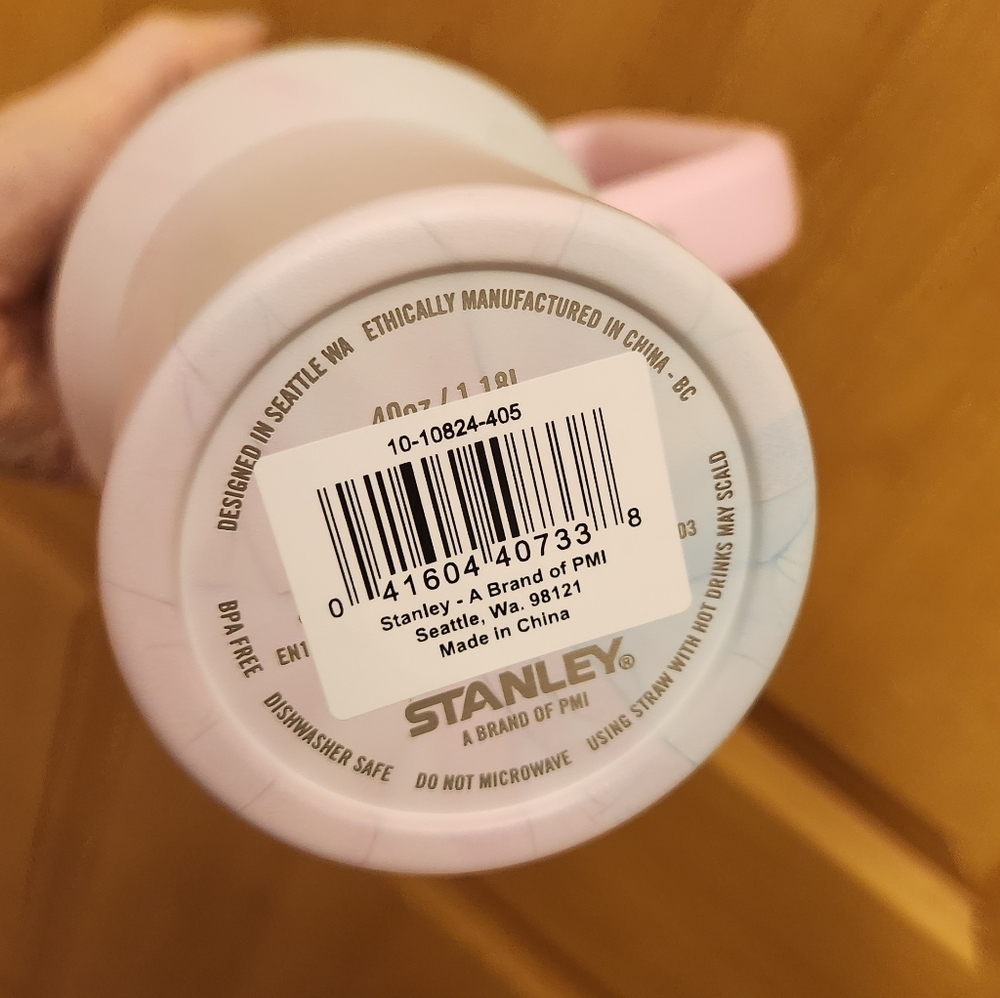 Stanley 40oz watercolor pink tulle